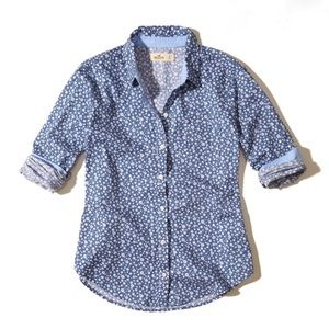 Button front patterned shirt